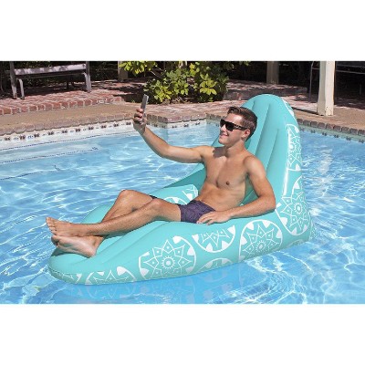 Imperial Green Inflatable Lounger with Ergonomic Design