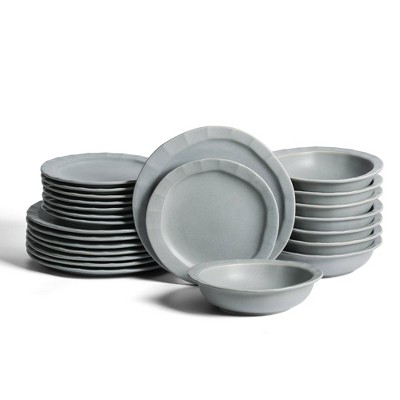 Stone Lain 24pc Oasis Stoneware Dinnerware Set