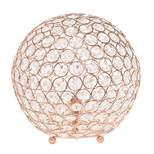 10" Crystal Ball Sequin Table Lamp Rose Gold - Elegant Designs
