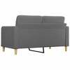 vidaXL Contemporary 2-Seater Sofa in Dark Gray Fabric with Comfortable Cushioning and Sturdy Metal Frame - Indoor Comfort Lounge Seating - 4 of 4