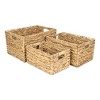 Cheung's Laelia Water Hyacinth Set of 3 Rope Accent Storage Baskets - 3 of 4