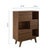 Modway Render Three-Tier Display Storage Cabinet Stand Walnut - 2 of 4