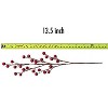 Aoibox 12 Pack Artificial Red Berry Stems 13.5 Inch Waterproof Branches with 5 Branches Each for Holiday Wedding DIY Crafts Decor - 2 of 4