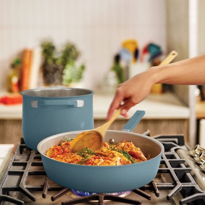Bella 9-Piece Surf Blue Aluminum Ceramic Nonstick Cookware Set