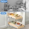 LOVMOR 2 Tier Pull Slide Out Cabinet Organizer , Cabinet Drawer Organizer with U Bracket, Pull Out Drawer for Kitchen Cabinet - 3 of 4