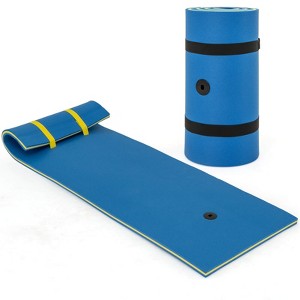 Costway 3-Layer Tear-Resistant Foam Floating Pad Island Water Sports Relaxing - 1 of 4