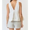 Women's V-neck Sleeveless Flare Top - lalavon - 2 of 4