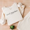 Simply Sage Market S.W.Smiley Cool Teacher  Lightweight Garment Dyed Sweatshirt - 3 of 4