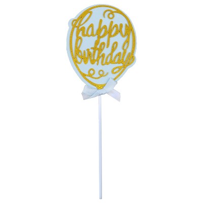 O'Creme 'Happy Birthday' Balloon Cake Toppers, Pack of 3