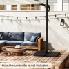 Tangkula 4 Pieces Offset Patio Umbrella Base 220 LBS Large Square Plastic Outdoor Umbrella Stand - 3 of 4