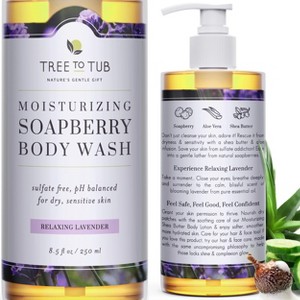 Tree To Tub Lavender Body Wash for Sensitive Skin & Dry Skin - ph-Balanced Moisturizing Body Wash, Sulfate Free Vegan Body Soap for Women & Men - 1 of 4