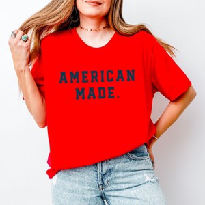 Simply Sage Market American Made Varsity Short Sleeve Tee - S - Red - 1 of 4