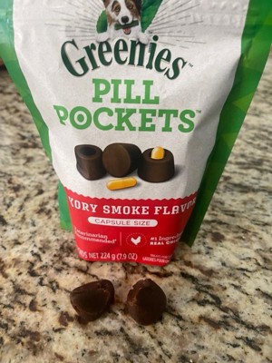 Greenies Capsule Size Pill Pockets Chicken Hickory Smoke Flavor Chewy Dog Treats 30ct 7.9oz Target