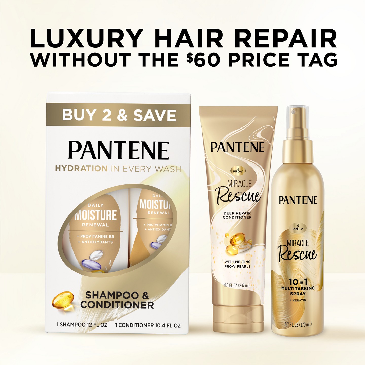Набор Pantene Pro-V Daily Moisture Renewal: шампунь и кондиционер, 22.4 fl oz — фото 7