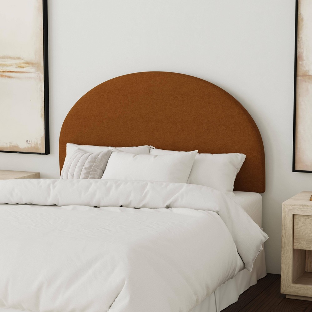 Queen Adaline Headboard in Textured Linen Zuma Amber - Threshold™: Pine Frame, Spot Clean, No Box Spring Needed