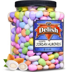 Assorted Jordan Almonds by It's Delish, 3.5 lbs Jumbo Container - 1 of 4