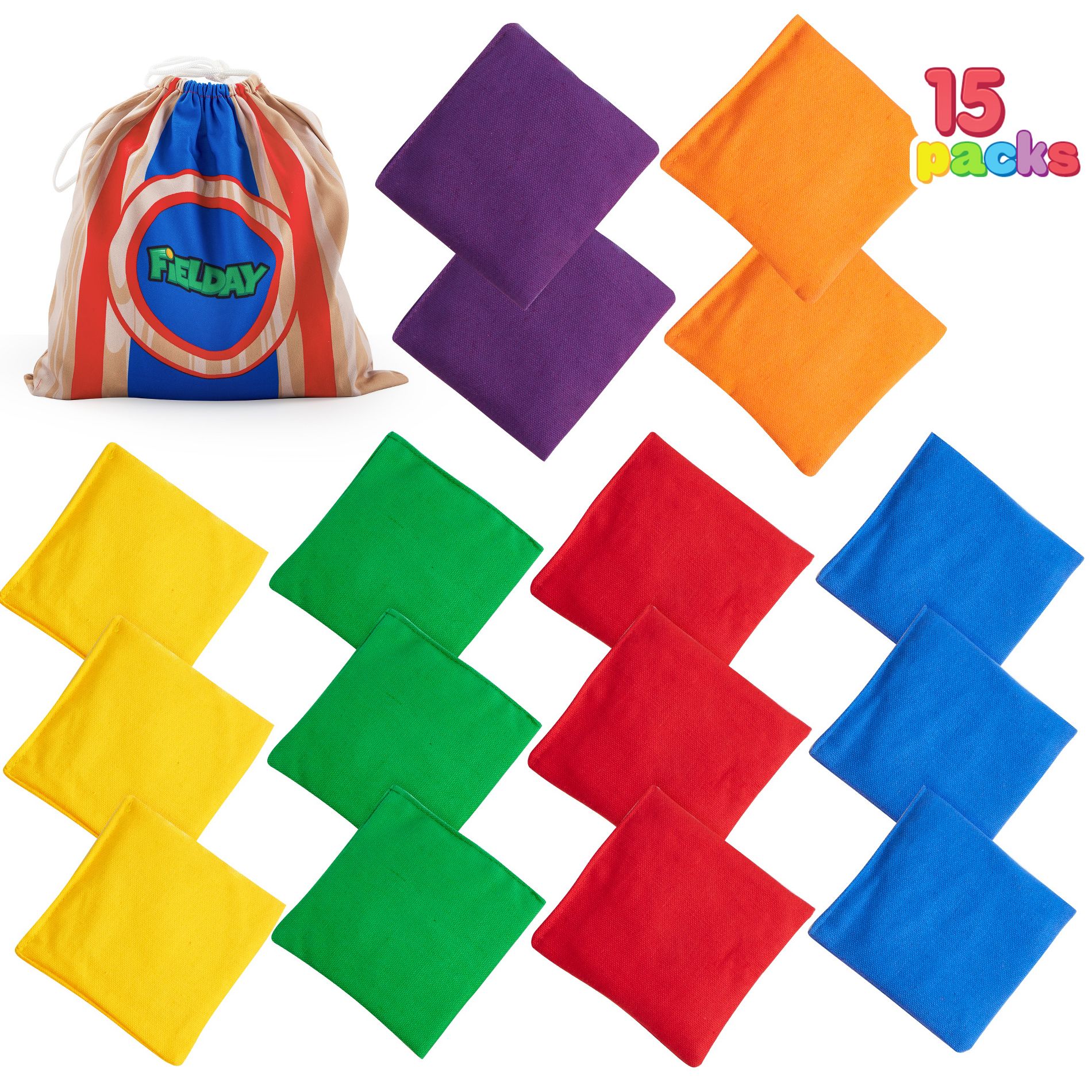 Joyfy 16 PCS Durable Bean Bags All-Weather Toss Game Set, 4.7" Cornhole Bags For Tossing Outside Lawn Yard Party Game For Kids & Adults Indoor Outdoor