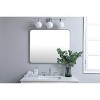 Elegant Lighting Soft corner metal rectangular mirror 30x36 inch in Silver - 2 of 4