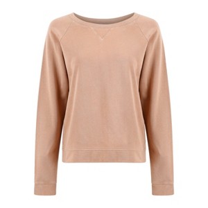 Melody Everyday Organic Cotton Pullover Sweatshirt - Camel - LEZAT - 1 of 4