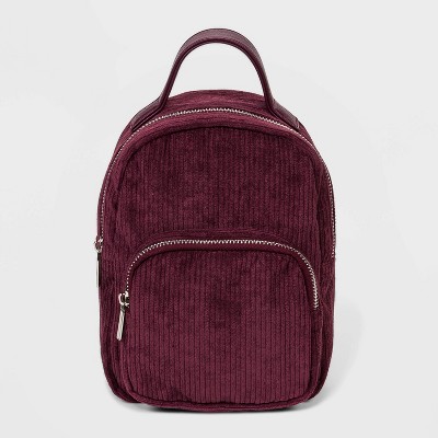 burgundy backpack