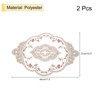 Unique Bargains Polyester Oval Embroidered Vintage Absorbent Coasters 2 Pcs - 2 of 4