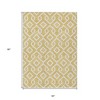 Gold And Ivory Geometric Washable Indoor Outdoor Area Rug - 3 of 4