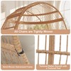 500 Lbs Capacity Oversized Wicker Egg Chair, All-Weather Rattan Egg Lounge Chairs for Living Room, Outdoor Oversized Egg Chair Indoor w/5 Cushions - 4 of 4