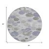 Lavender Gray And Silver Geometric Washable Indoor Outdoor Area Rug - 3 of 4