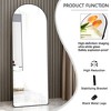 Modern Floor Mirror, Aluminum Alloy Metal Frame Arched Wall Mirror, Full Length 4S - ModernLuxe - 4 of 4