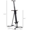 Naysaye Exercise Trainers Vertical Climber Adjustable Height Folding with Display Monitor for Home Gym Cardio and Muscle Toning, Black, - 3 of 4