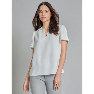Jones New York Split Neck Puff Sleeve Blouse - 1 of 3