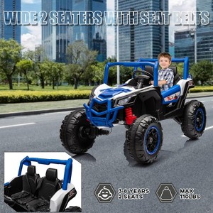 24V 7Ah 2 Seater Ride On Car for Kids, Battery Powered Toy with Remote Control, Electric Vehicle, Electric Off-Road UTV Truck, Led Lights - 1 of 4