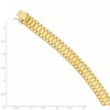 Black Bow Jewelry Mens 10mm 14k Yellow Gold Polished & Satin Panther Link Bracelet, 8 In - 2 of 4
