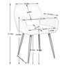 Makeup Vanity Chair Home Office Chair Fluffy Chair With Solid Painting Steel Leg Modern Faux Fur Arm Chair Accent Chair For Living Room - 2 of 4