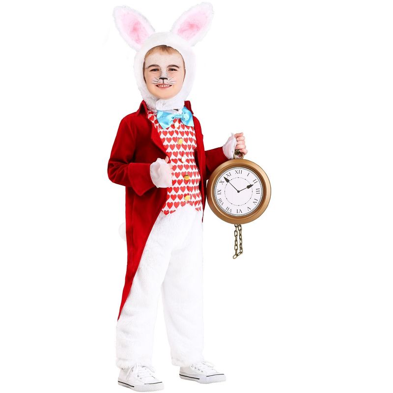 HalloweenCostumes.com Toddler Rabbit Costume, Fantasy White Bunny Halloween Costume,  Alice in Wonderland, 2 of 4