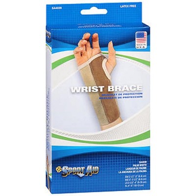 Sport Aid Cock Up Wrist Brace Left Medium Beige