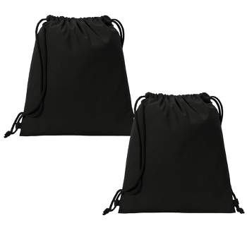 Drawstring Bags with Zipper Pocket, Waterproof Drawstring Backpack for Women and Men 15.7 x 17.7
