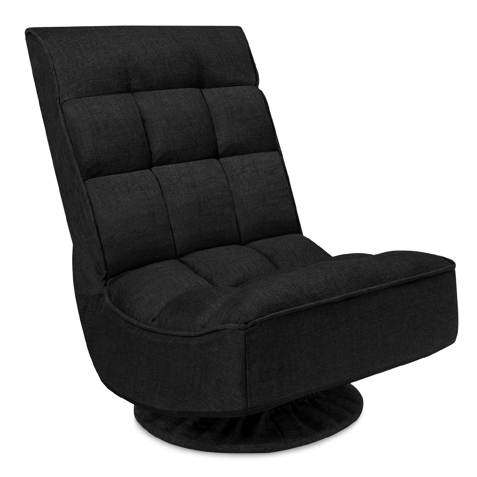 Best Choice Products Folding Floor Gaming Chair for Home, Office w/ 360-Degree Swivel, 4 Positions