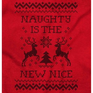 Ugly Christmas Naughty is New Nice Sweatshirt for Men or Women Brisco Brands - 1 of 4