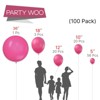 PartyWoo Balloons Hot Pink Magenta Fuchsia Dark 36 18 12 10 5 Inch 100 pcs - 2 of 4