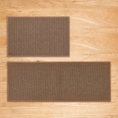 Great Bay Home Border Designed Washable 2 Pack Accent Rugs