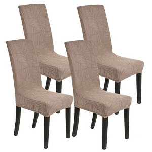 Unique Bargains Waterproof Jacquard Elastic Band Durable Dining Chair Slipcovers - 1 of 4