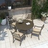 CLIHOME 5-Piece Round Cast Aluminum Outdoor Dining Set with 4 Dining Chair - 2 of 4