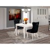 HomeStock 3-Pc Linen White Finish Square Solid Wood Top Dining Table Set - 2 of 4