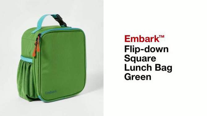 Flip-down Square Lunch Bag Green - Embark&#8482;, 2 of 5, play video