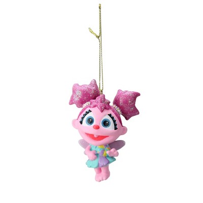 Kurt S. Adler 3.5” Sesame Street Big Head Abby Christmas Ornament - Pink