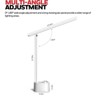 Itopfox Upgraded LED Desk Lamp - Foldable Desk Light with USB A+C Charging Port, 3 Color Modes Dimmable Table Lamp for Home Office Reading(White) - 2 of 4