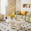 Hommoo Cloud-Shaped Coffee Table, Modern Center Table with 4 Solid Legs - 2 of 4