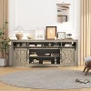 Farmhouse TV Stand for 75 Inch Television, Entertainment Center, Media TV Console Table with Adjustable Shelf - 3 of 4