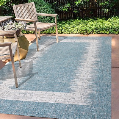 Scandi Minimalist Border Indoor/Outdoor Area Rug  - JONATHAN Y